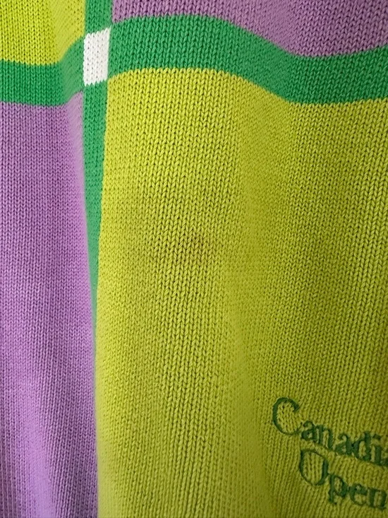 Vintage Canadian Open Colorblock Knit Sweater - Picture 6 of 6